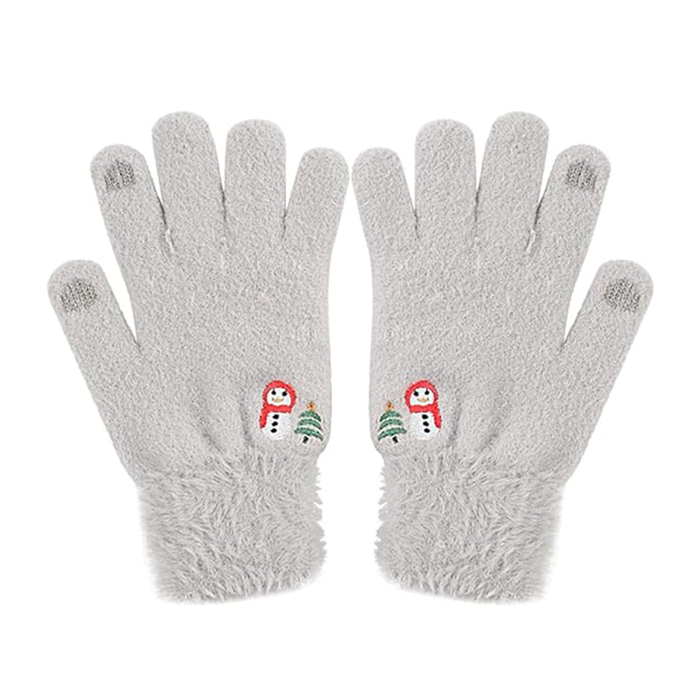 Dámske dotykové zimné rukavice Techsuit ST0011, veľkosť 17 cm, sivé