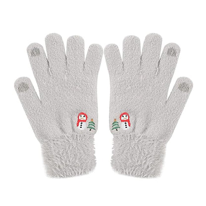 Dámske dotykové zimné rukavice Techsuit ST0011, veľkosť 17 cm, sivé