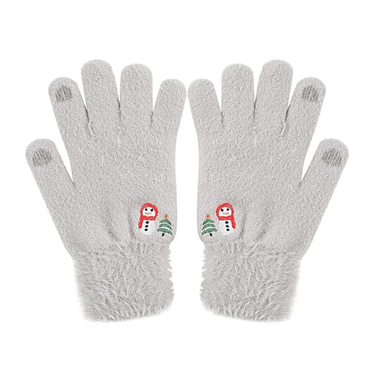 Dámske dotykové zimné rukavice Techsuit ST0011, veľkosť 17 cm, sivé