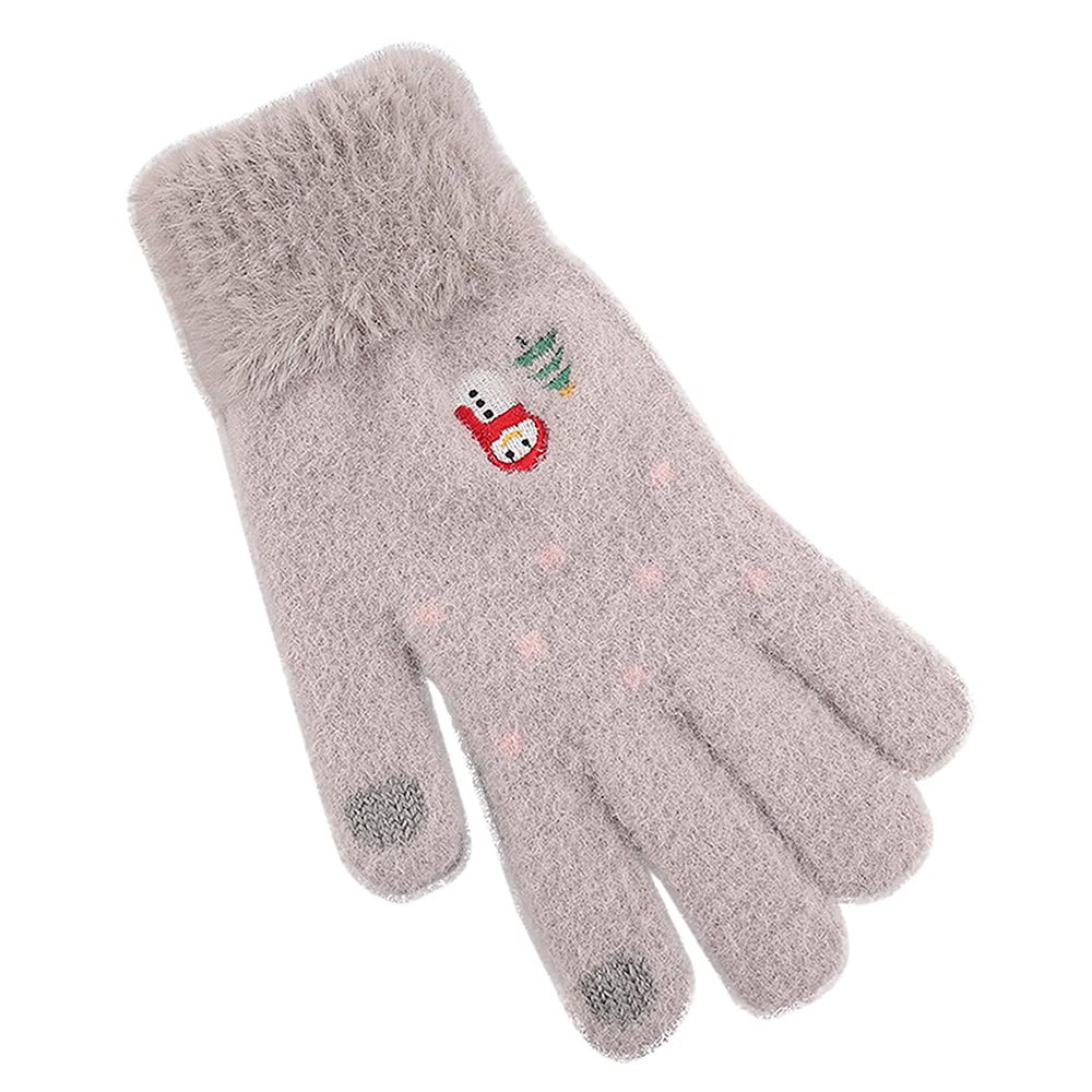 Dámske dotykové zimné rukavice Techsuit ST0011, veľkosť 17 cm, sivé