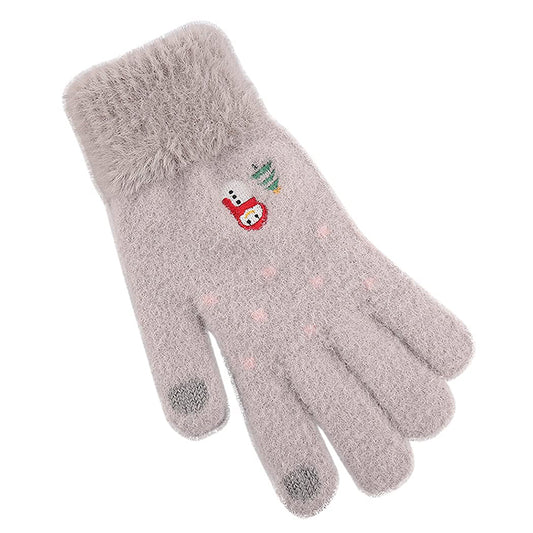 Dámske dotykové zimné rukavice Techsuit ST0011, veľkosť 17 cm, sivé