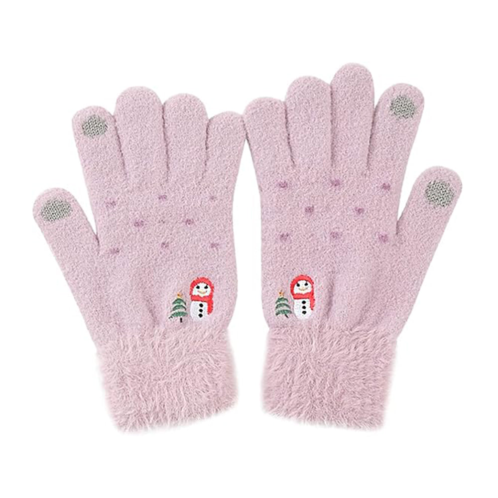 Dámske zimné dotykové rukavice Techsuit ST0011, veľkosť 17 cm, fialové