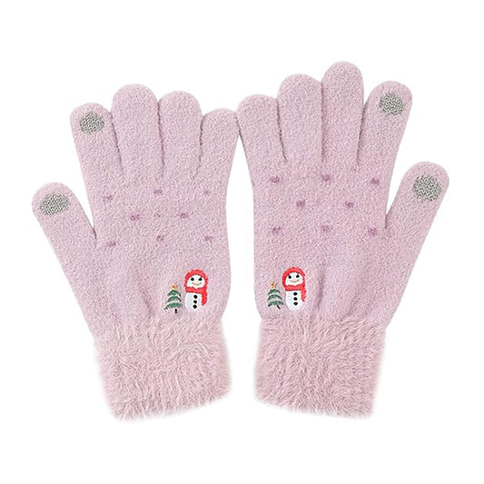Dámske zimné dotykové rukavice Techsuit ST0011, veľkosť 17 cm, fialové