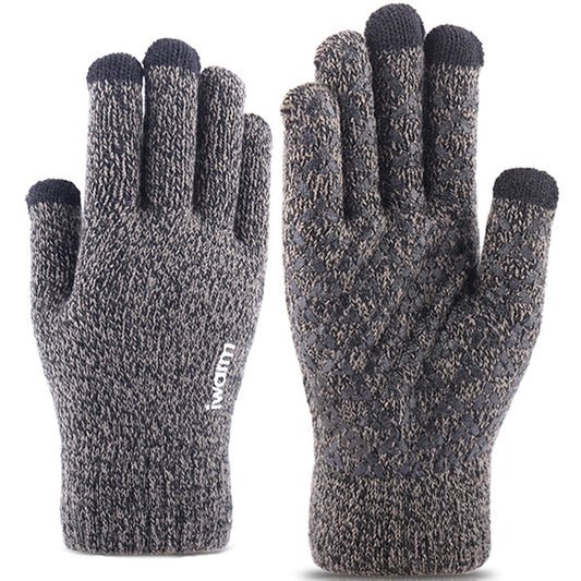 Dotykové zimné rukavice Iwarm ST0005, veľkosť 21 cm, sivé