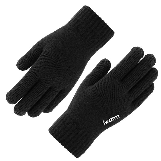 Dotykové zimné rukavice Iwarm ST0005, veľkosť 21 cm, čierne