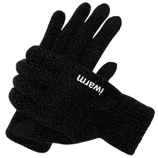 Dotykové zimné rukavice Iwarm ST0005, veľkosť 21 cm, čierne