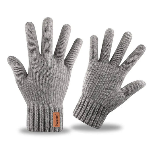 Dotykové zimné rukavice Iwarm ST0016, veľkosť 22 cm, sivé