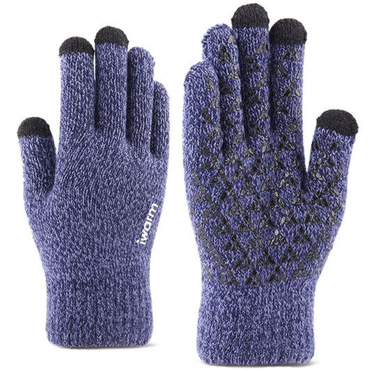 Dotykové zimné rukavice Iwarm ST0018, veľkosť 23 cm, modré