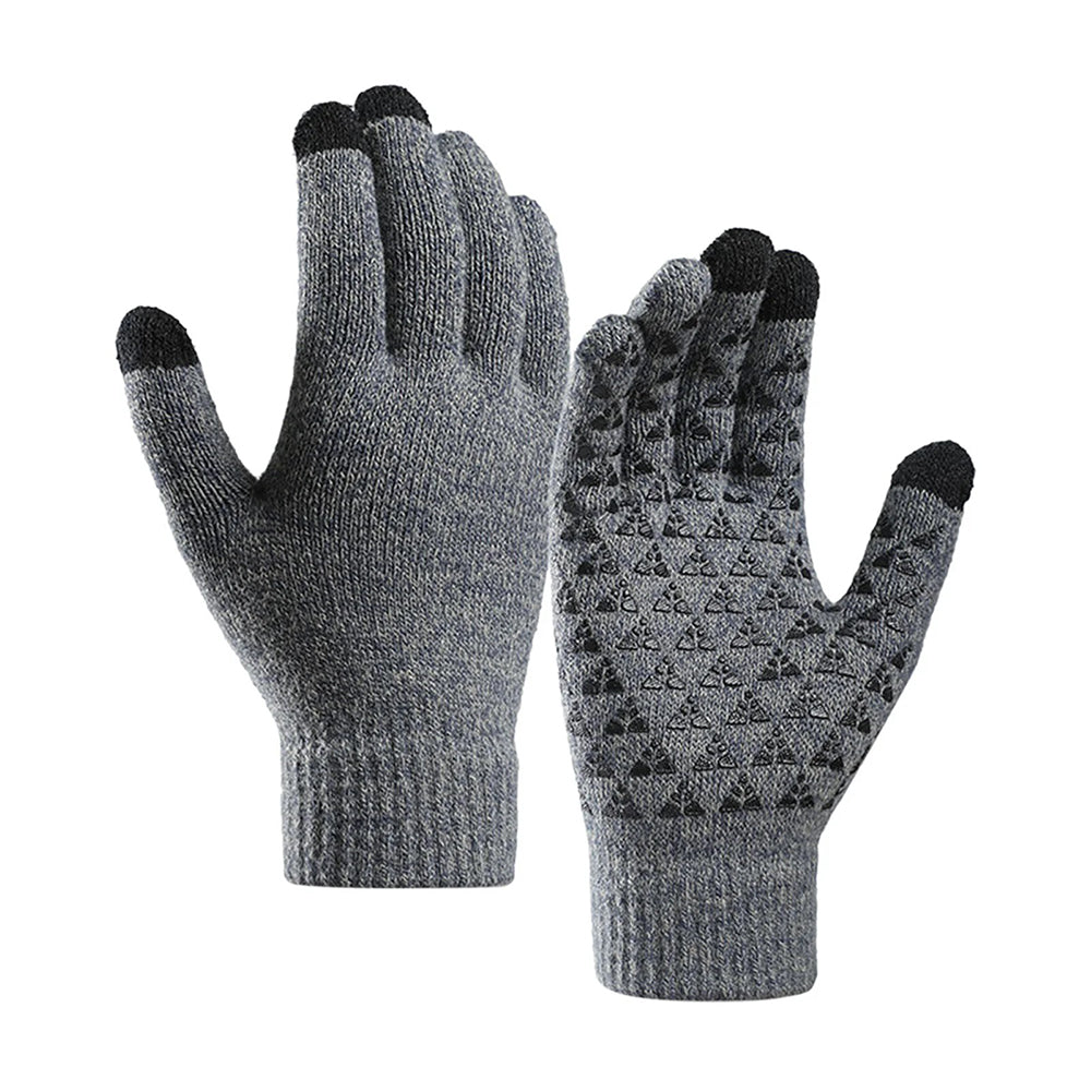 Dotykové zimné rukavice Iwarm ST0018, veľkosť 23 cm, sivé