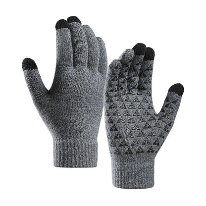 Dotykové zimné rukavice Iwarm ST0018, veľkosť 23 cm, sivé