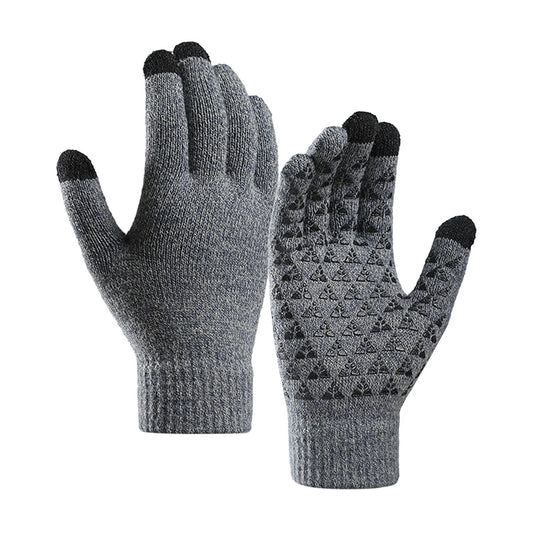 Dotykové zimné rukavice Iwarm ST0018, veľkosť 23 cm, sivé