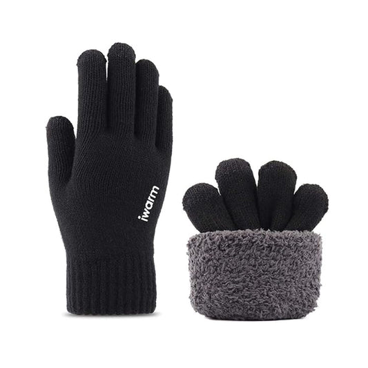 Dotykové zimné rukavice Iwarm ST0018, veľkosť 23 cm, čierne