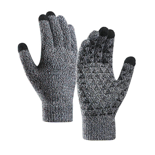 Dotykové zimné rukavice Iwarm ST0018, veľkosť 23 cm, čierno-sivé