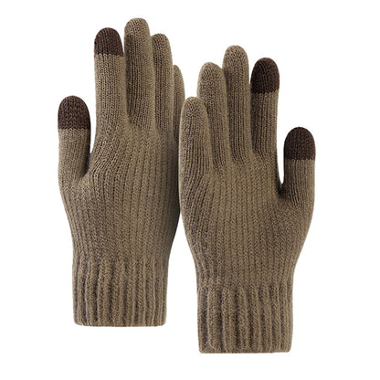 Unisex dotykové zimné rukavice Techsuit ST0012, veľkosť 22 cm, hnedé