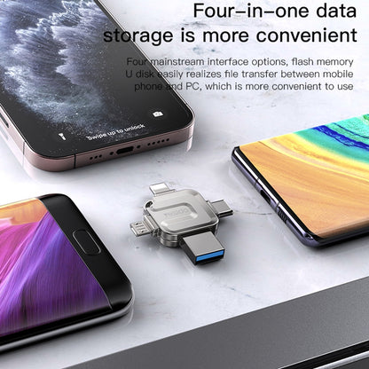 Externá pamäť USB-A 3.0 / Lightning / USB-C / microUSB Yesido FL15, 128Gb