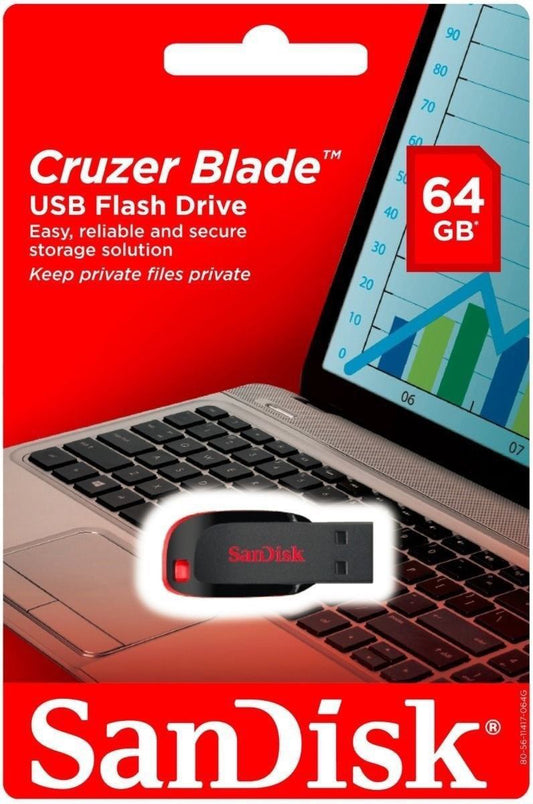 Externá pamäť USB-A SanDisk Cruzer Blade, 64Gb SDCZ50-064G-B35