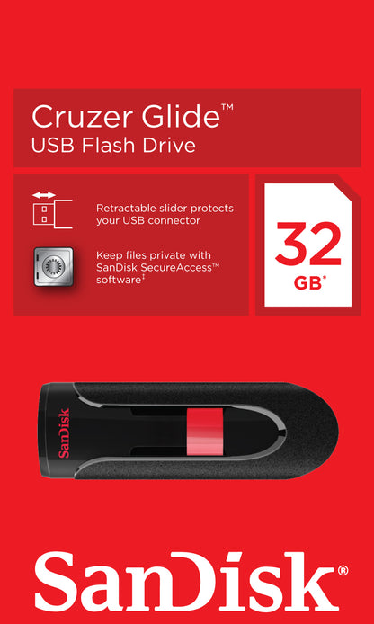 Externá pamäť USB-A SanDisk Cruzer Glide, 32Gb SDCZ60-032G-B35