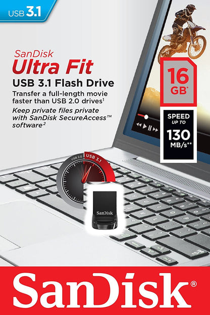Externá pamäť USB-A 3.1 SanDisk Ultra Fit, 16Gb SDCZ430-016G-G46