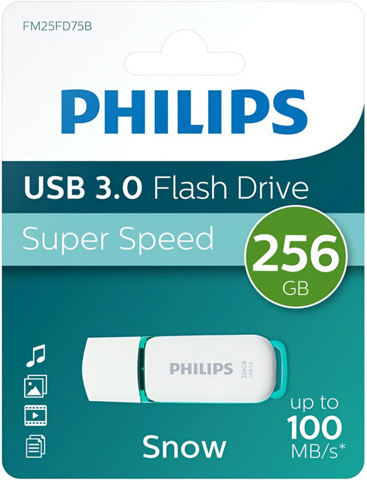 External USB-A 3.0 Memory Philips Snow Edition, 256Gb PHMMD256GBS200U3