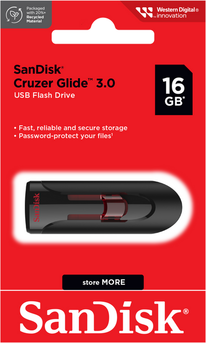 Externá pamäť USB-A 3.0 SanDisk Cruzer Glide, 16Gb SDCZ600-016G-G35