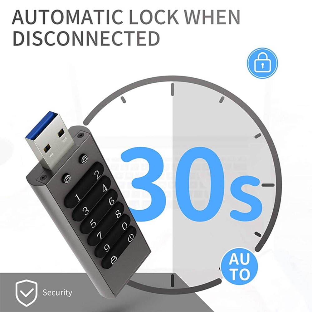 Externá pamäť USB-A 3.0 OEM XC002 KeySecure, 64Gb
