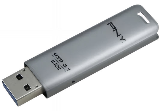 Externá pamäť USB-A 3.1 PNY Elite Steel, 64Gb FFD64GESTEEL31G-EF