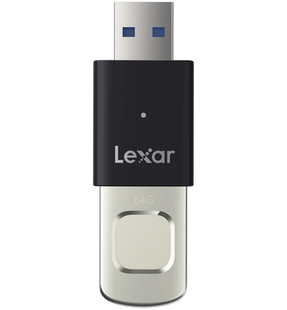 Externá pamäť USB-A 3.2 Lexar JumpDrive Fingerprint F35 Pro, 64Gb