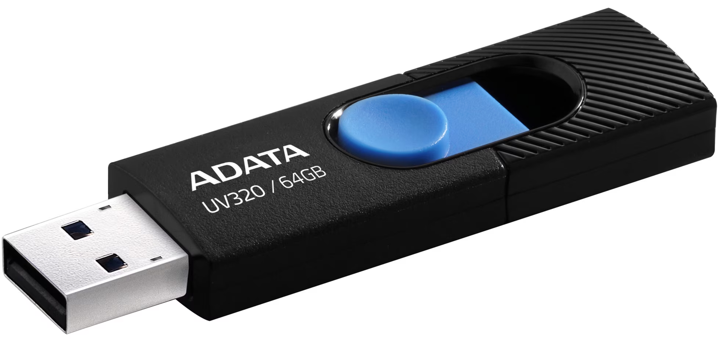 Externá pamäť USB-A 3.2 Adata UV320, 64Gb AUV320-64G-RBKBL
