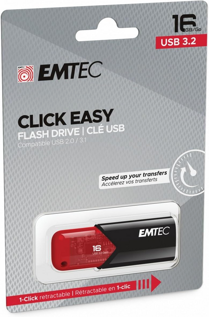 Externá pamäť USB-A 3.2 Emtec B110 Click Easy, 16Gb ECMMD16GB113