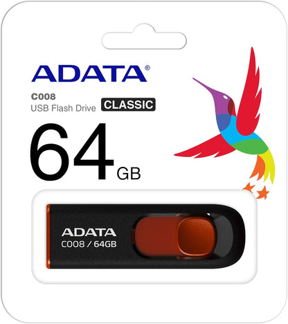 Externá pamäť USB-A Adata C008, 64Gb AC008-64G-RKD