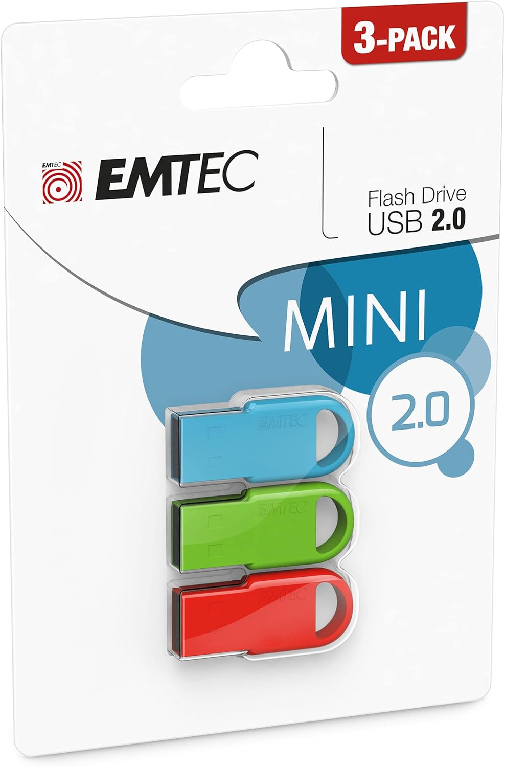 Externá pamäť USB-A Emtec D250 Mini, 16Gb, sada 3 kusy ECMMD16GD252P3