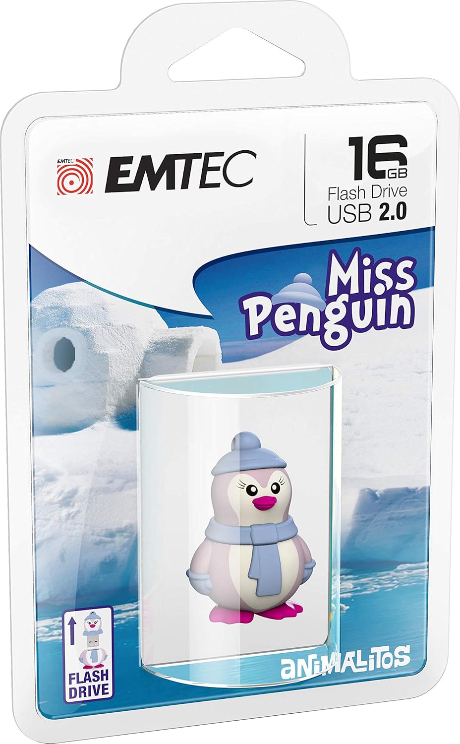 Externá pamäť USB-A Emtec M336 Miss Penguin, 16Gb ECMMD16GM336