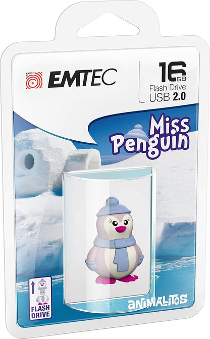 Externá pamäť USB-A Emtec M336 Miss Penguin, 16Gb ECMMD16GM336