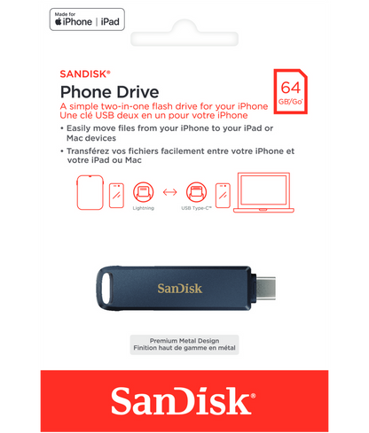 Externá pamäť USB-C / Lightning SanDisk Phone Drive, 64Gb SDIXD0N-064G-GN6NN