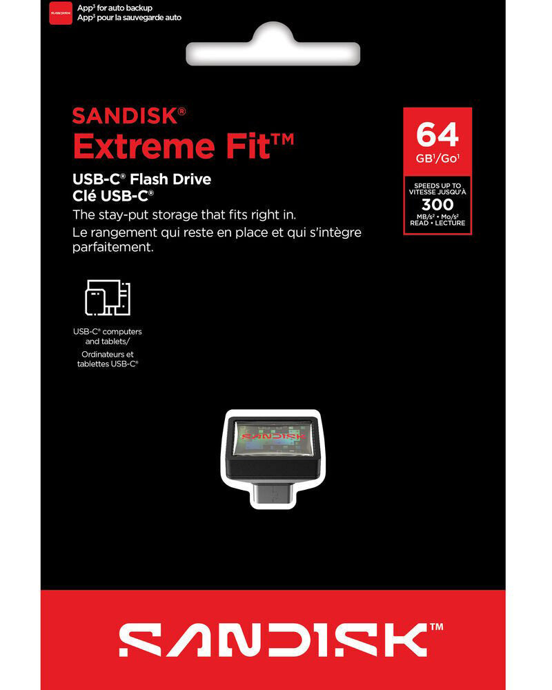 Externá pamäť USB-C SanDisk Extreme Fit, 64Gb SDCZ530-064G-G46