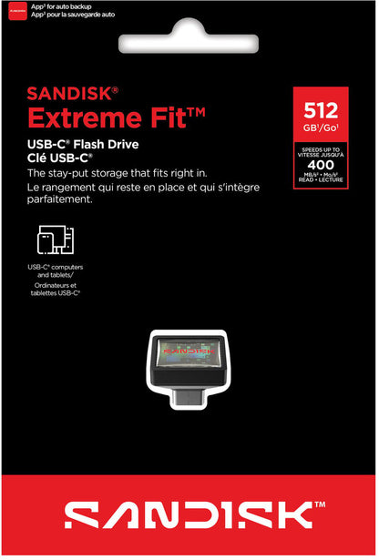 Externá pamäť USB-C SanDisk Extreme Fit, 512Gb SDCZ530-512G-G46