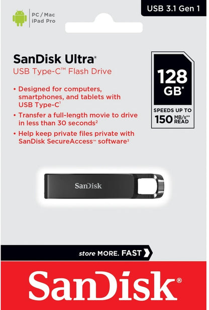 Externá pamäť USB-C SanDisk Ultra, 128Gb SDCZ460-128G-G46