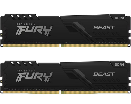 Pamäť RAM Kingston Fury Beast, DDR4, 2 x 16GB, 3200MHz KF432C16BBK2/32