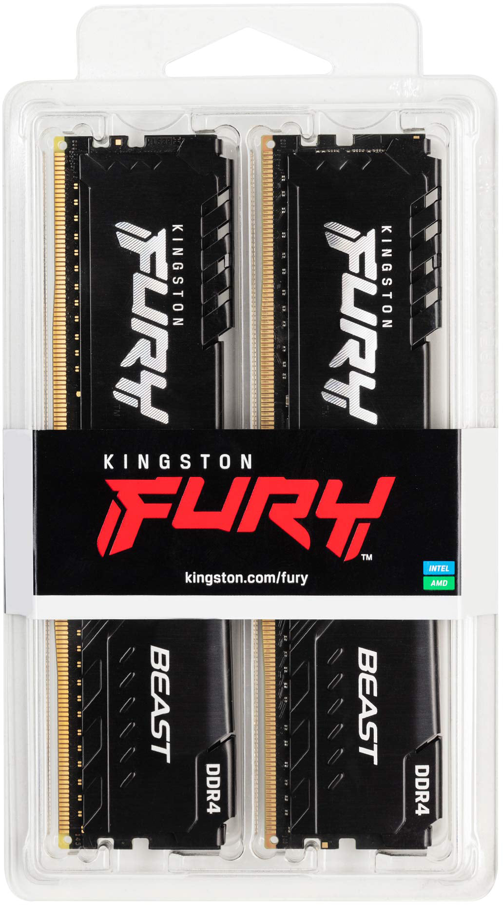Pamäť RAM Kingston Fury Beast, DDR4, 2 x 16GB, 3200MHz KF432C16BBK2/32