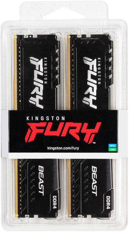 Pamäť RAM Kingston Fury Beast, DDR4, 2 x 16GB, 3200MHz KF432C16BBK2/32