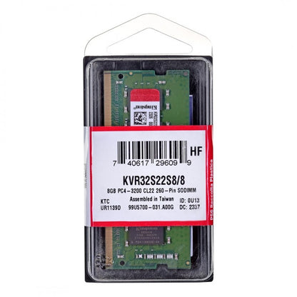 Pamäť RAM Kingston ValueRAM, DDR4 SODIMM, 8GB, 3200MHz KVR32S22S8/8