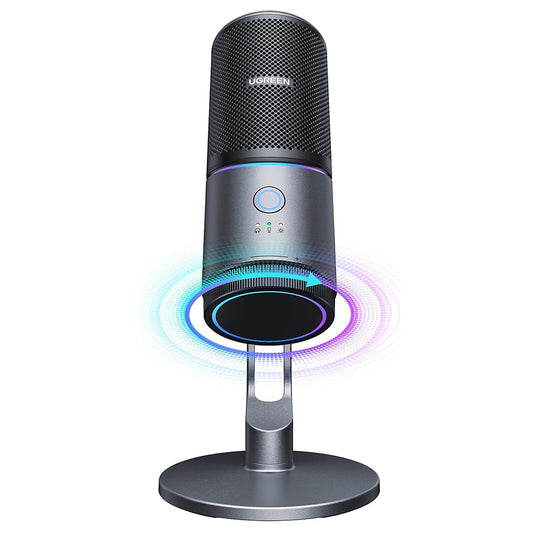 Kardioidný mikrofón UGREEN CM769 (35629), RGB, USB-A, 2m, čierny