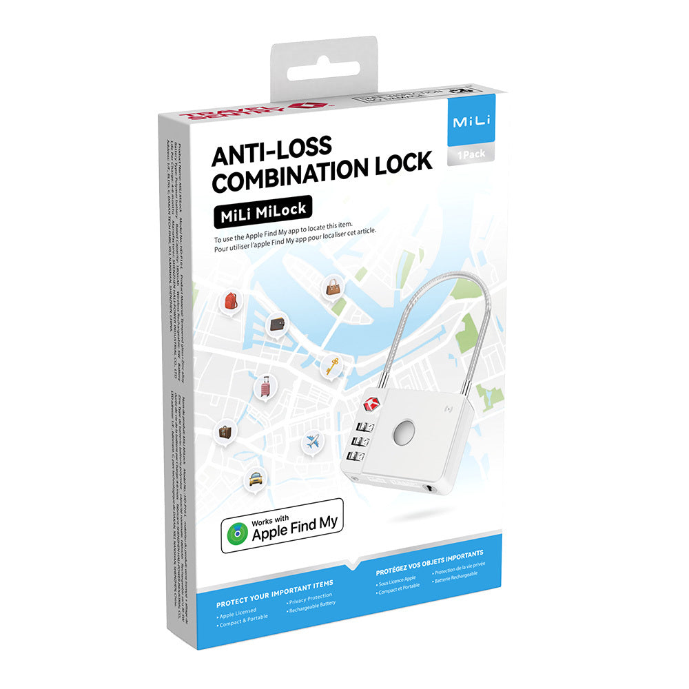 MiLi SmartTag MiLock Luggage pre iOS Series, biela HD-P16-L