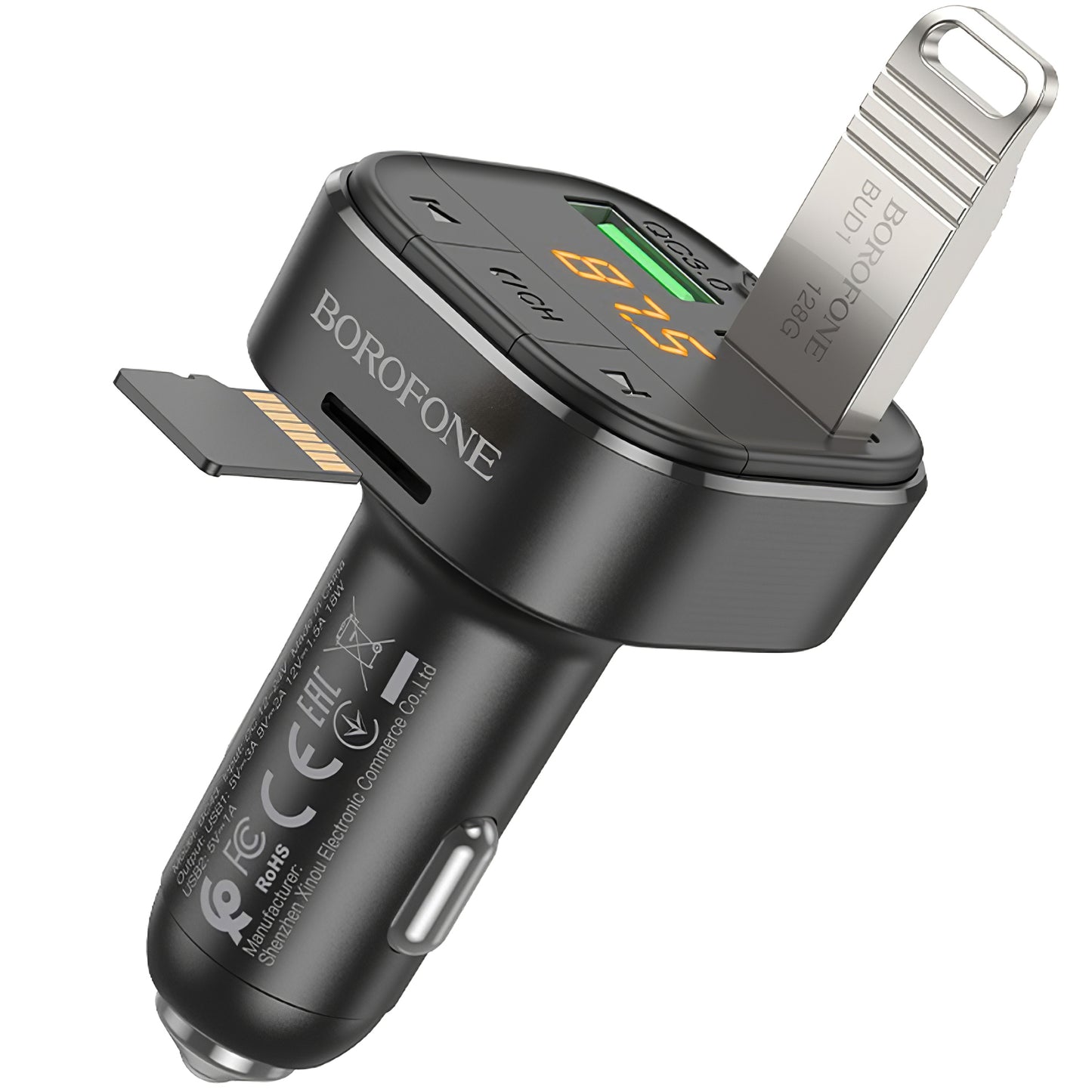 FM Bluetooth modulátor Borofone BC43 Flash, 2 x USB-A - 1 x microSD