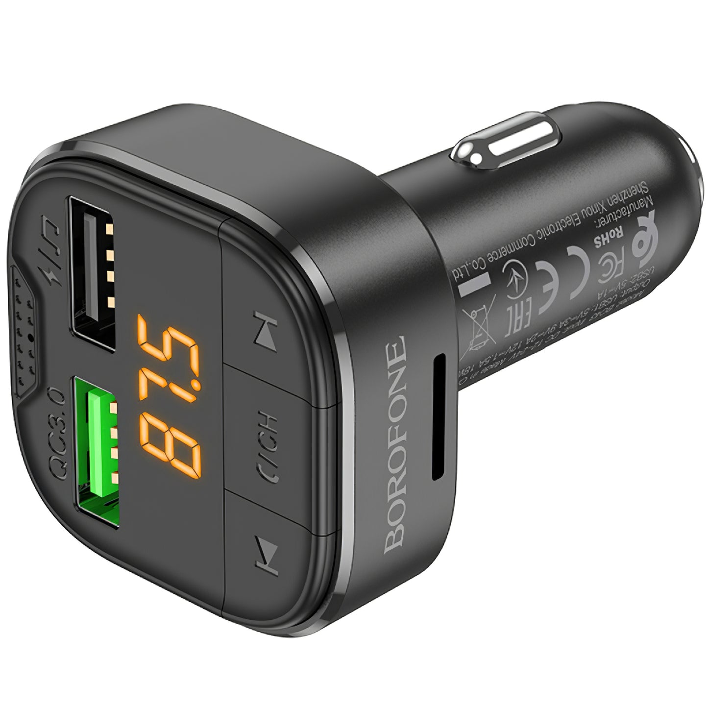 FM Bluetooth modulátor Borofone BC43 Flash, 2 x USB-A - 1 x microSD