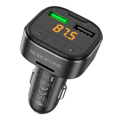 FM Bluetooth modulátor Borofone BC43 Flash, 2 x USB-A - 1 x microSD