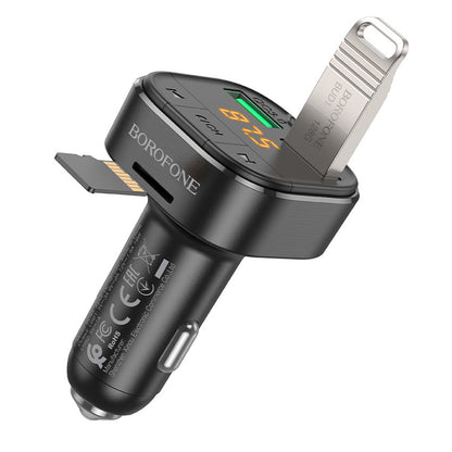 FM Bluetooth modulátor Borofone BC43 Flash, 2 x USB-A - 1 x microSD