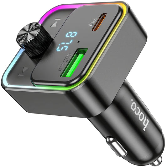 FM Bluetooth modulátor HOCO E81, 1 x USB-A - 1 x USB-C