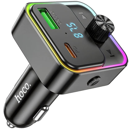 FM Bluetooth modulátor HOCO E81, 1 x USB-A - 1 x USB-C
