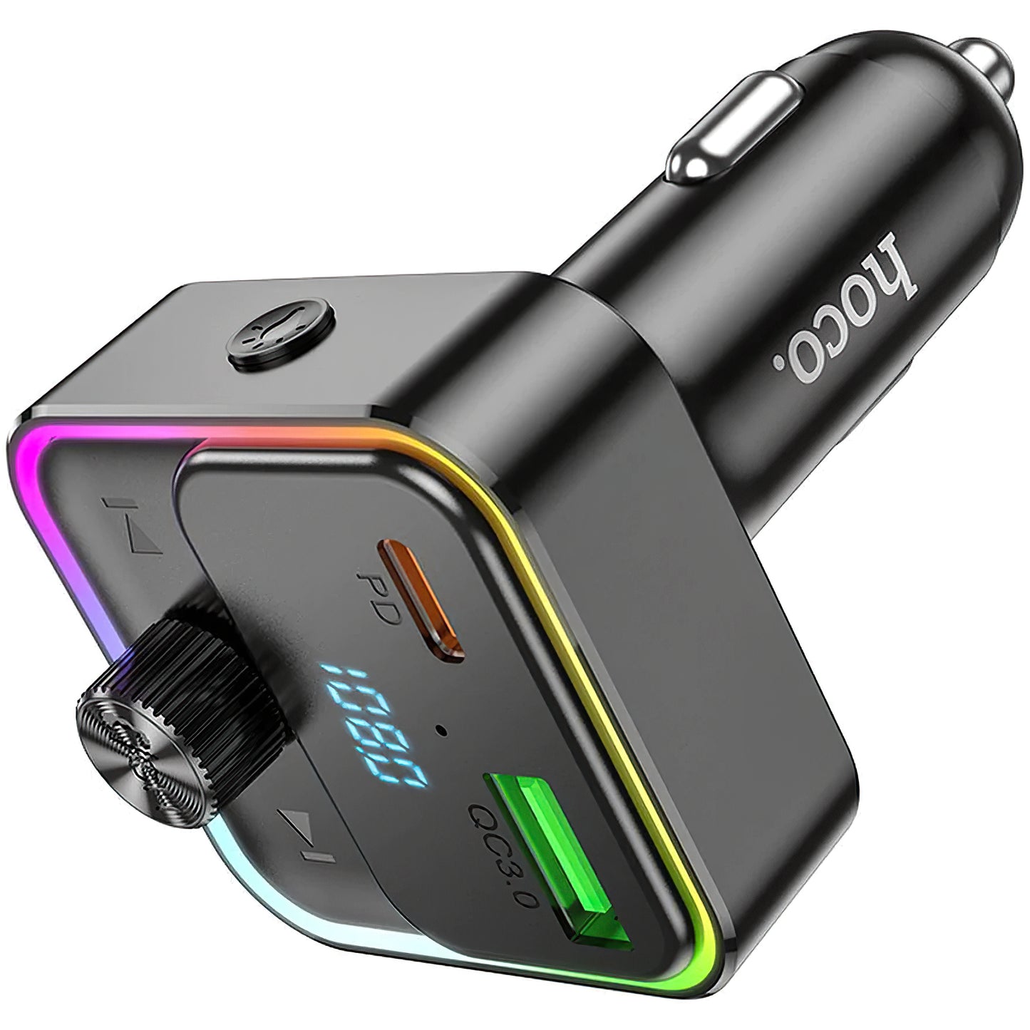 FM Bluetooth modulátor HOCO E81, 1 x USB-A - 1 x USB-C